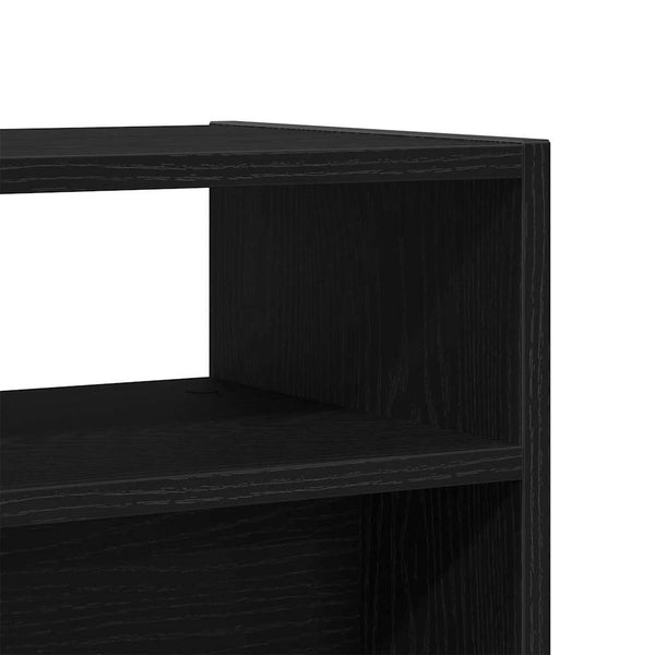 vidaXL Console Table Black Oak Look 105 x 30 x 80 cm