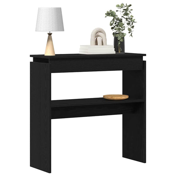 vidaXL Console Table Black Oak Look 80 x 30 x 80 cm