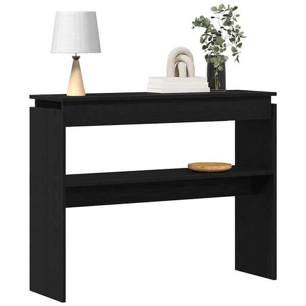 vidaXL Console Table Black Oak Look 80 x 30 x 102 cm