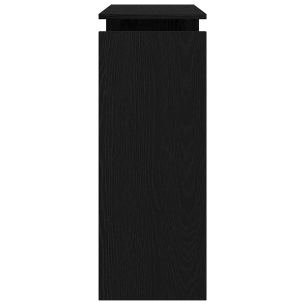 vidaXL Console Table Black Oak Look 80 x 30 x 102 cm