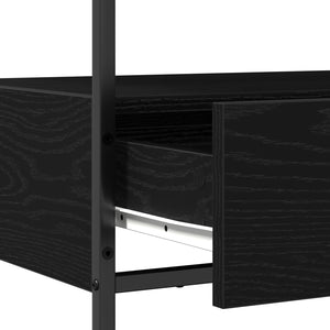 vidaXL Console Table Black Oak-Look 75 x 40 x 75 cm