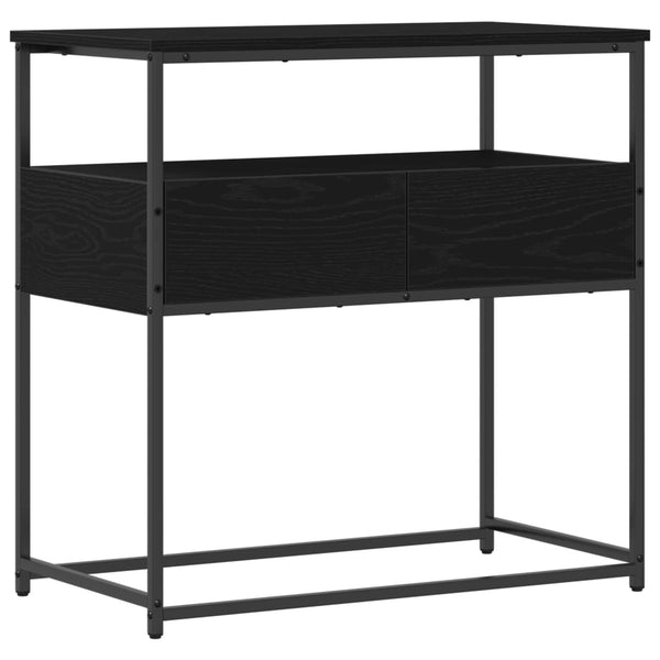 vidaXL Console Table Black Oak-Look 75 x 40 x 75 cm