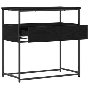 vidaXL Console Table Black Oak-Look 75 x 40 x 75 cm