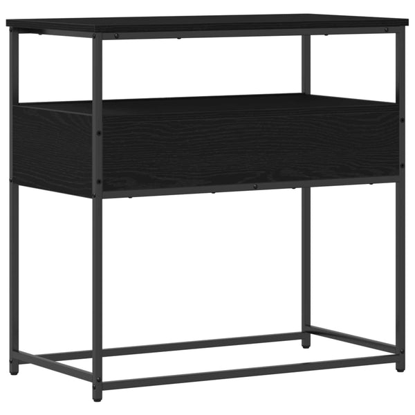vidaXL Console Table Black Oak-Look 75 x 40 x 75 cm