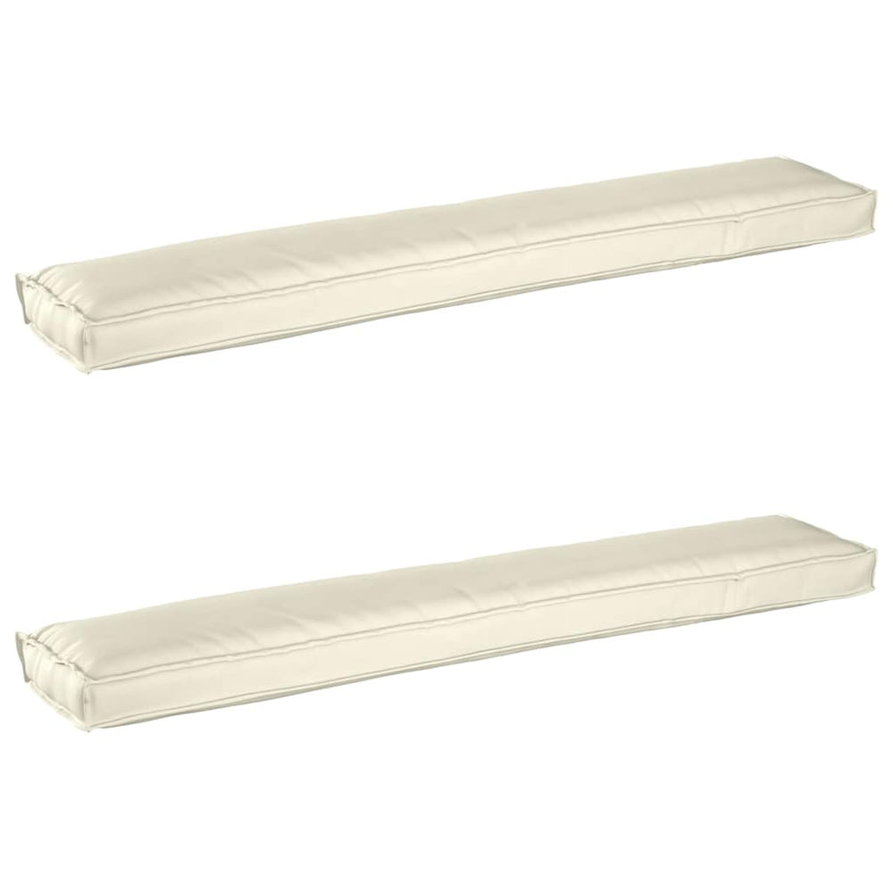 vidaXL Pallet Cushion Set 2 pcs Cream 200 x 40 x 8 cm Oxford Fabric