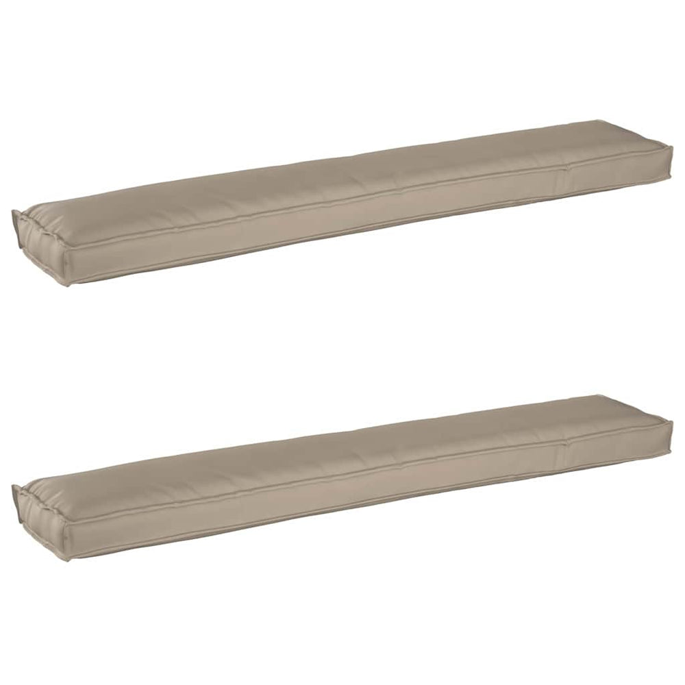 vidaXL Pallet Cushion Set 2 pcs Taupe 200 x 40 x 8 cm Oxford Fabric
