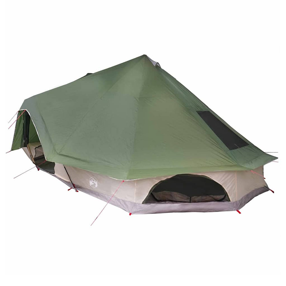 vidaXL Tipi Tent with Roof and Storage Green 680 x 430 x 270 cm Taffeta