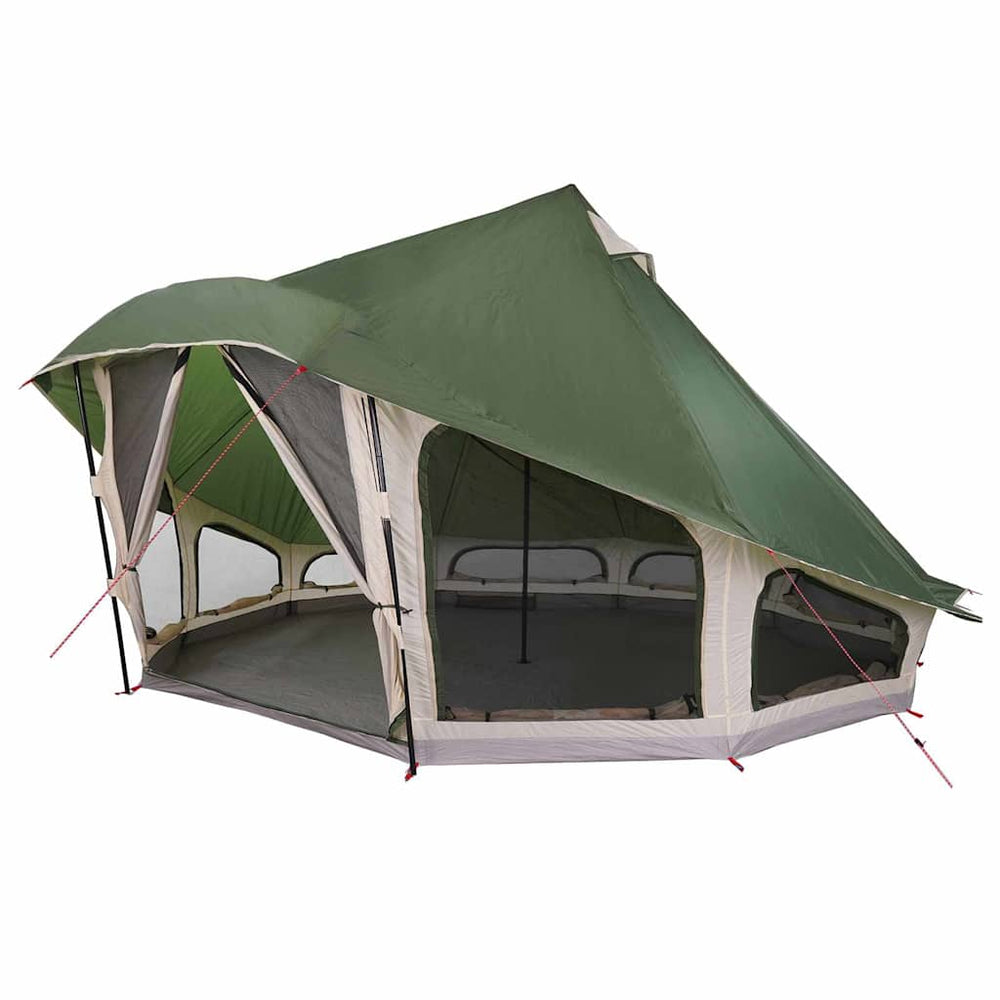 vidaXL Tipi Tent with Roof and Storage Green 508 x 470 x 300 cm Taffeta
