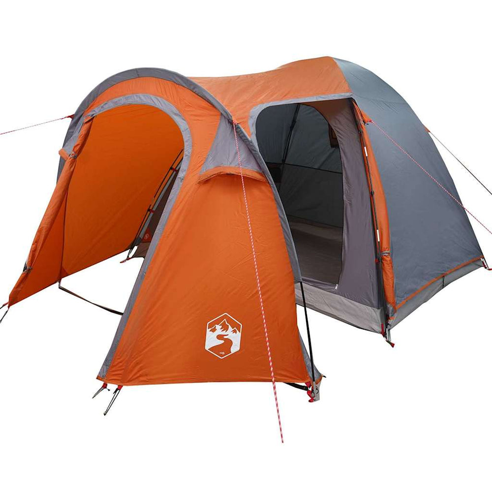 vidaXL Dome Tent with Roof Grey and Orange 384 x 254 x 170 cm