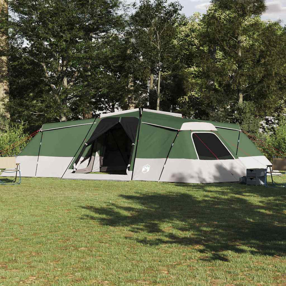 vidaXL Family Tent with Storage Roof Green 833 x 585 x 216 cm Taffeta