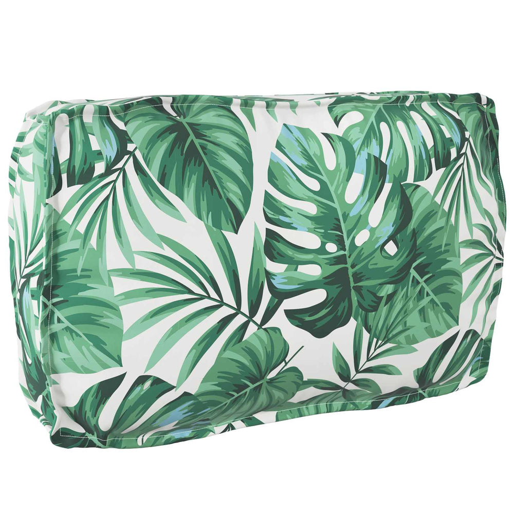 vidaXL Pallet Cushion Set Floral 2 pcs Green Leaf Pattern Oxford Fabric