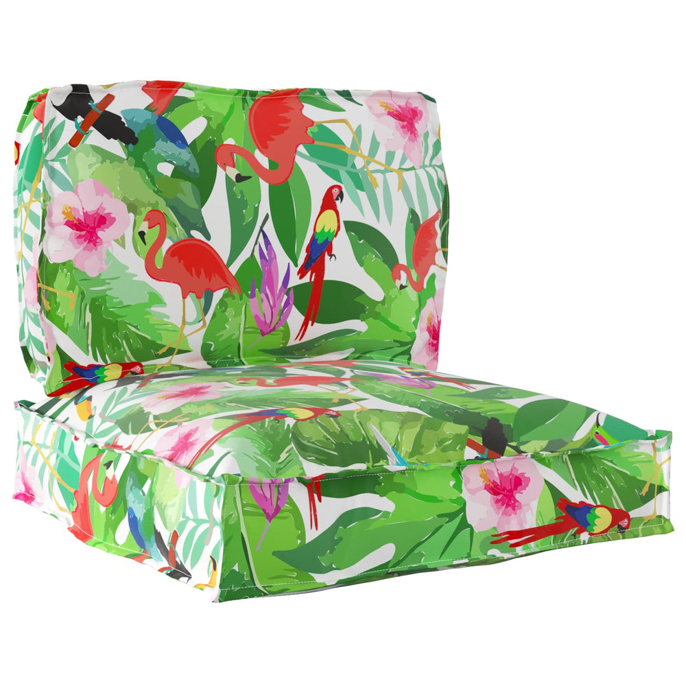 vidaXL Pallet Cushion Set 2 pcs Tropical Jungle Oxford Fabric