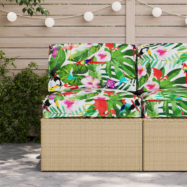 vidaXL Pallet Cushion Set 2 pcs Tropical Jungle 100 x 40 x 8 cm
