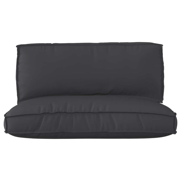 vidaXL Pallet Cushion Set 2 pcs Black Oxford Fabric