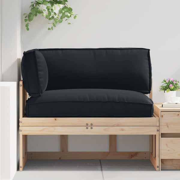 vidaXL Pallet Cushion Set 3 pcs Black Oxford Fabric