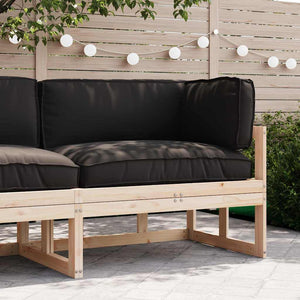 vidaXL Pallet Cushion Set 3 pcs Black Oxford Fabric