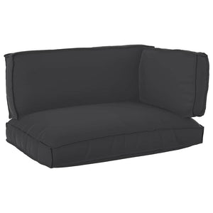 vidaXL Pallet Cushion Set 3 pcs Black Oxford Fabric