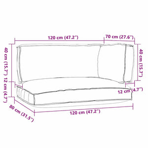 vidaXL Pallet Cushion Set 3 pcs Taupe Oxford Fabric