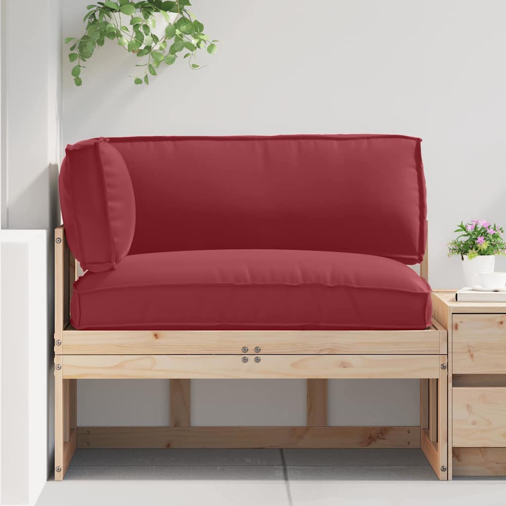 vidaXL Pallet Cushion Set 3 pcs Wine Red Oxford Fabric