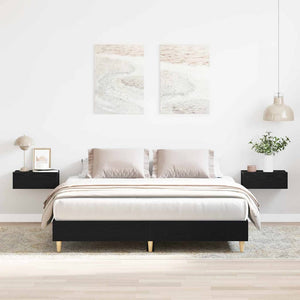 vidaXL Bed Frame Black Oak Look 203 x 143 x 25 cm Engineered Wood