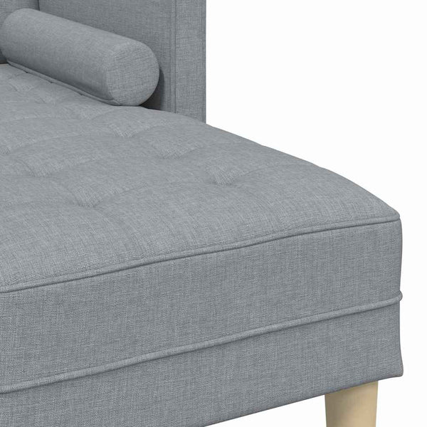 vidaXL Sofa Set with Cushions Light Grey Polyester