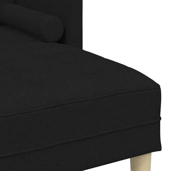 vidaXL Sofa Set with Cushions Black Polyester