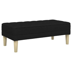 vidaXL Bench with Cushions Black 113 x 57 x 39 cm Fabric