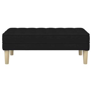 vidaXL Bench with Cushions Black 113 x 57 x 39 cm Fabric