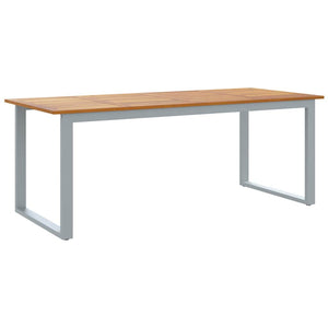 vidaXL Garden Table Grey 200 x 90 x 75 cm Solid Acacia Wood
