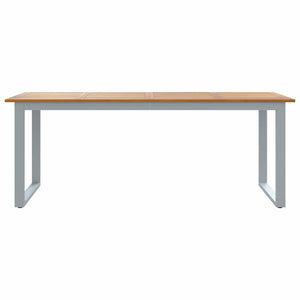 vidaXL Garden Table Grey 200 x 90 x 75 cm Solid Acacia Wood
