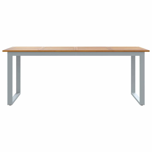 vidaXL Garden Table Grey 200 x 90 x 75 cm Solid Acacia Wood