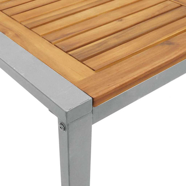 vidaXL Garden Table Grey 160 x 80 x 75 cm Solid Acacia Wood