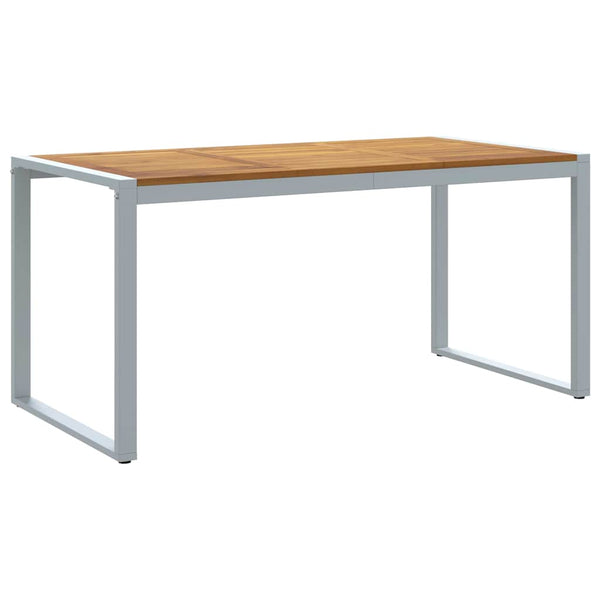 vidaXL Garden Table Grey 160 x 80 x 75 cm Solid Acacia Wood