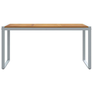 vidaXL Garden Table Grey 160 x 80 x 75 cm Solid Acacia Wood