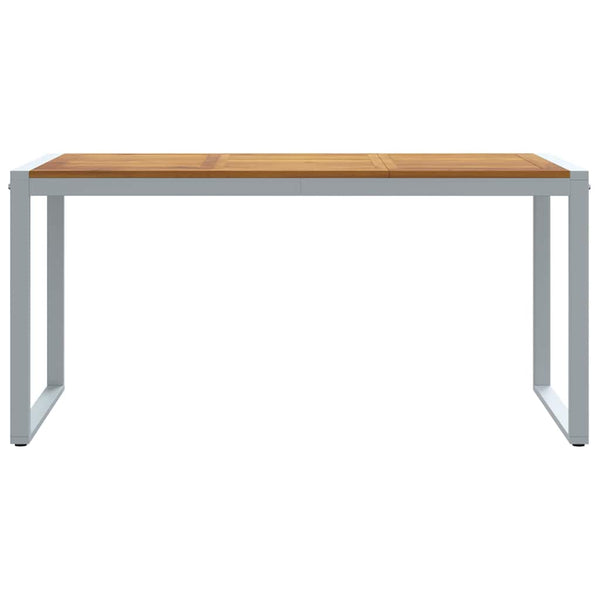 vidaXL Garden Table Grey 160 x 80 x 75 cm Solid Acacia Wood