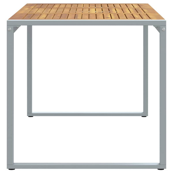 vidaXL Garden Table Grey 160 x 80 x 75 cm Solid Acacia Wood