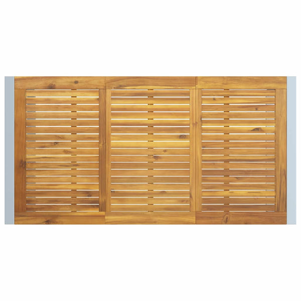 vidaXL Garden Table Grey 160 x 80 x 75 cm Solid Acacia Wood