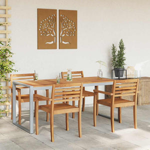 vidaXL Garden Table Grey 180 x 90 x 75 cm Solid Acacia Wood