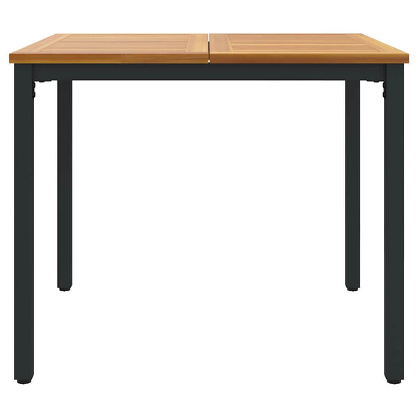 vidaXL Outdoor Table Natural and Black 90 x 90 x 75 cm
