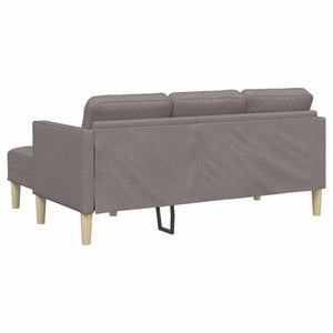 vidaXL Sofa Set with Cushions 2 pcs Taupe Polyester