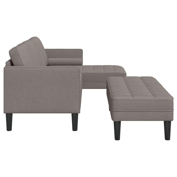 vidaXL Sofa Set with Cushions 2 pcs Taupe Polyester