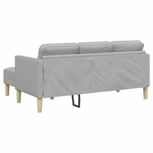 vidaXL Sofa Set with Cushions 2 pcs Cloud Gray Polyester