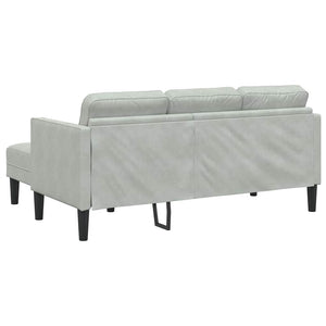 vidaXL Sofa Set with Cushions 2 pcs Light Grey Polyester