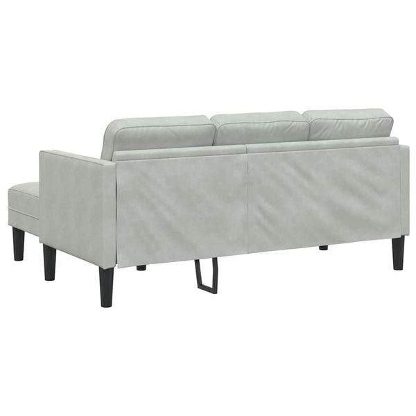 vidaXL Sofa Set with Cushions 2 pcs Light Grey Polyester