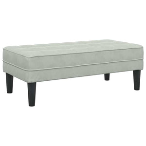 vidaXL Sofa Set with Cushions 2 pcs Light Grey Polyester