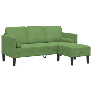 vidaXL Sofa Set with Cushions 2 pcs Light Green Polyester