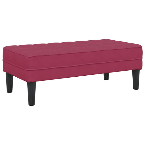 vidaXL Sofa Set with Cushions 2 pcs Wine Red Polyester