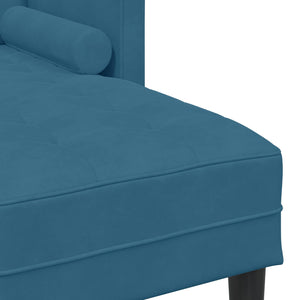 vidaXL Sofa Set with Cushions 2 pcs Blue Polyester