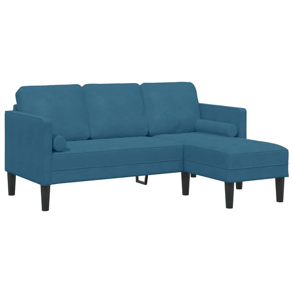vidaXL Sofa Set with Cushions 2 pcs Blue Polyester