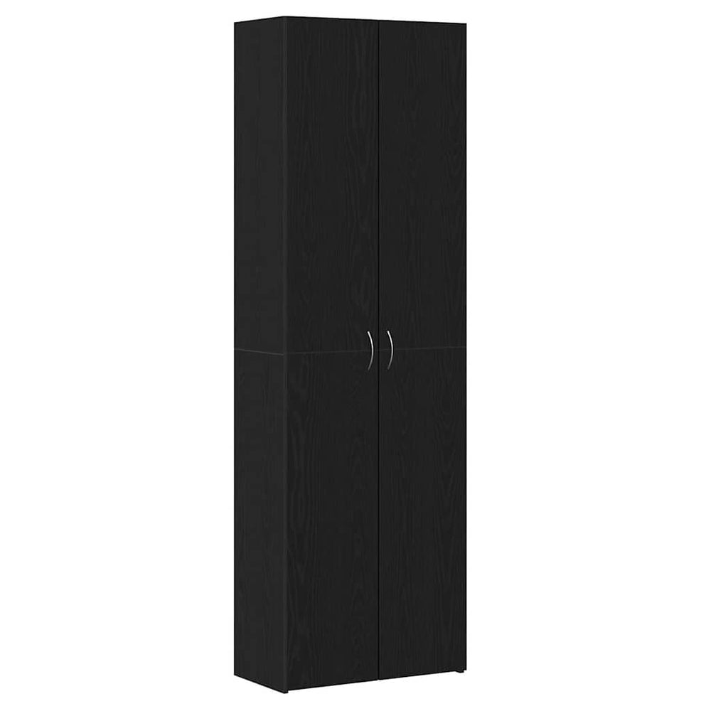 vidaXL Office Cabinet Black Oak-Look 60 x 32 x 190 cm Engineered Wood